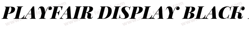 PLAYFAIR DISPLAY BLACK ITALIC FONT字体转换